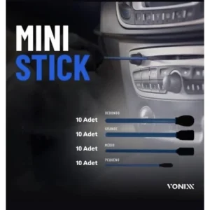 VONİXX Temizlik ve Detaylandırma için Mini Sünger Uçlu Çubuk Seti – Yuvarlak - 40 Adet