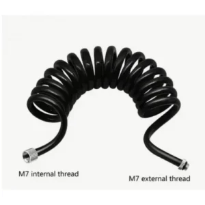 Air brush Hortumu ( 180cm, Spiral Hortum, 1Ucu Erkek + 1 Ucu Dişi M7 Dişi Bağlantı )