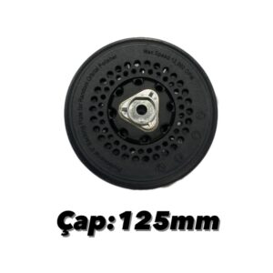 Orbital Polisaj Makinesi için Cırtlı 125mm Taban - M8 ( Delikli - Orbital - Dual Action Makinelere Uyumlu )