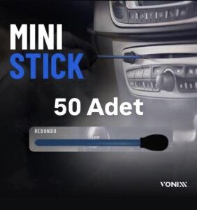 VONİXX TIPO 1 - REDONDO Temizlik ve Detaylandırma için Mini Sünger Uçlu Çubuk Seti – 50 Adet