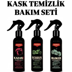 Razux Kask Temizlik ve Bakım Seti – 3 Adet Ürün
