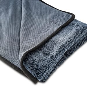 Nasiol Yüksek Su Emici Özellikli Mikrofiber Araç Kurulama Havlusu-Çiziksiz Temizlik-50x60cm-600gsm 10'lu Set (Kolili)