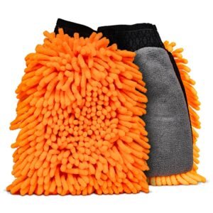 Nasiol Çift Taraflı Mikrofiber Süper Yumuşak Peluş Araç Yıkama Eldiveni-Çiziksiz Temizlik
