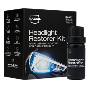 Nasiol Headlight Restorer Nano Seramik Far Yenileme ve Koruma Kiti-3 Yıl Dayanım-10ml