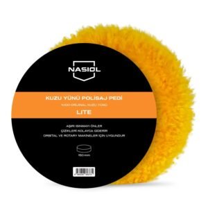 Nasiol Kuzu Yünü Polisaj Keçesi/Pedi Lite-Ağır Çizik Giderici-150mm 10'lu Set (Kolili)