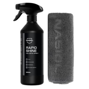 Nasiol-SET 21-Rapidshine Araç Hızlı Nano Detay Spreyi ve Mikrofiber Detailing Bez (2Adt) Seti