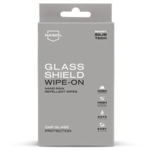 Nasiol Glasshield Wipe-On Nano Yağmur Kaydırıcı Mendil-Cam Yüzey Seramik Kaplama-1 Yıl Dayanım