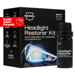 Nasiol Headlight Restorer Nano Seramik Far Yenileme ve Koruma Kiti 20'li Set (Kolili)