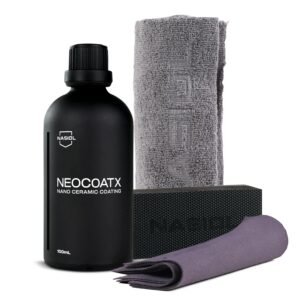 Nasiol-SET 19-Neocoatx Araç Nano Seramik Kaplama ve Mikrofiber Detailing Bez,Uygulama Takozu,Süet Bez Seti
